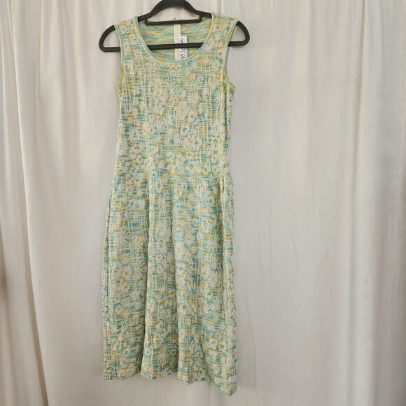St John Collection knit dress Cream Green Yellow size 2 Santiago Knit Coastal - Picture 2 of 8